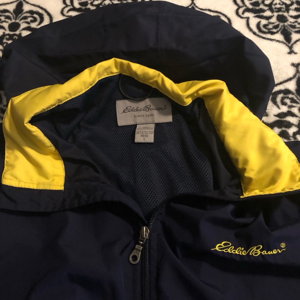 Eddie Bauer Navy and Yellow Lightweight Jacket